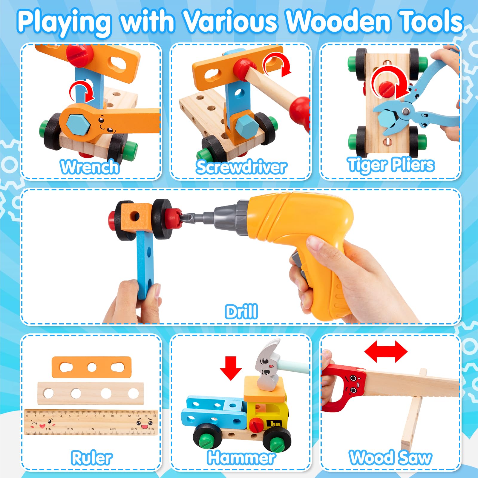 Goodfuns stem construction parts for imaginative play and building