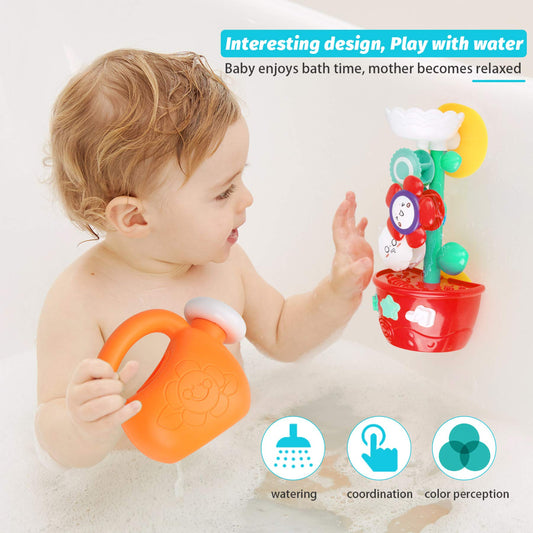 GOODLOGO bath toy with suction cups for tub wall attachment
