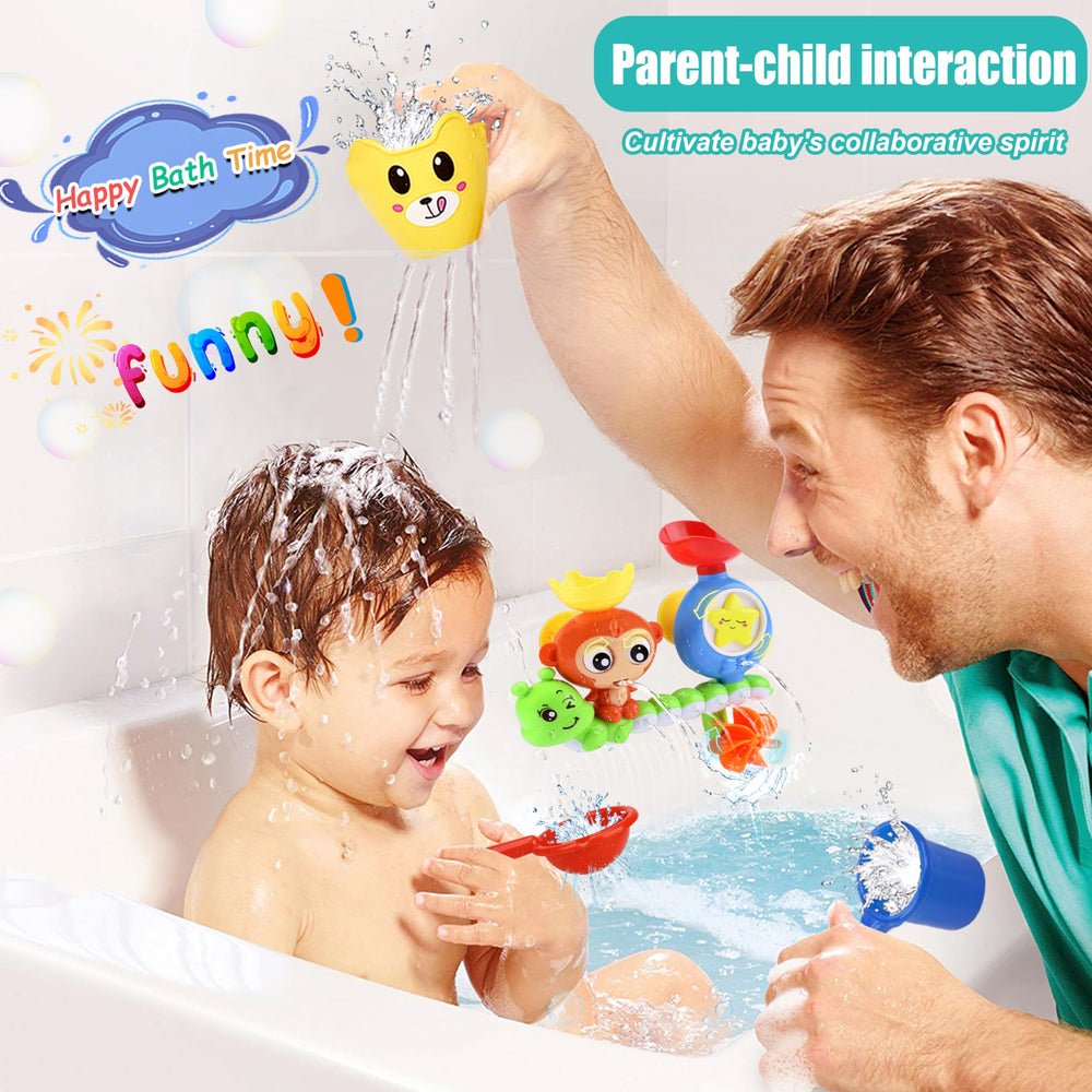 GOODLOGO caterpillar tummy waterfall offers gentle splash for sensory exploration
