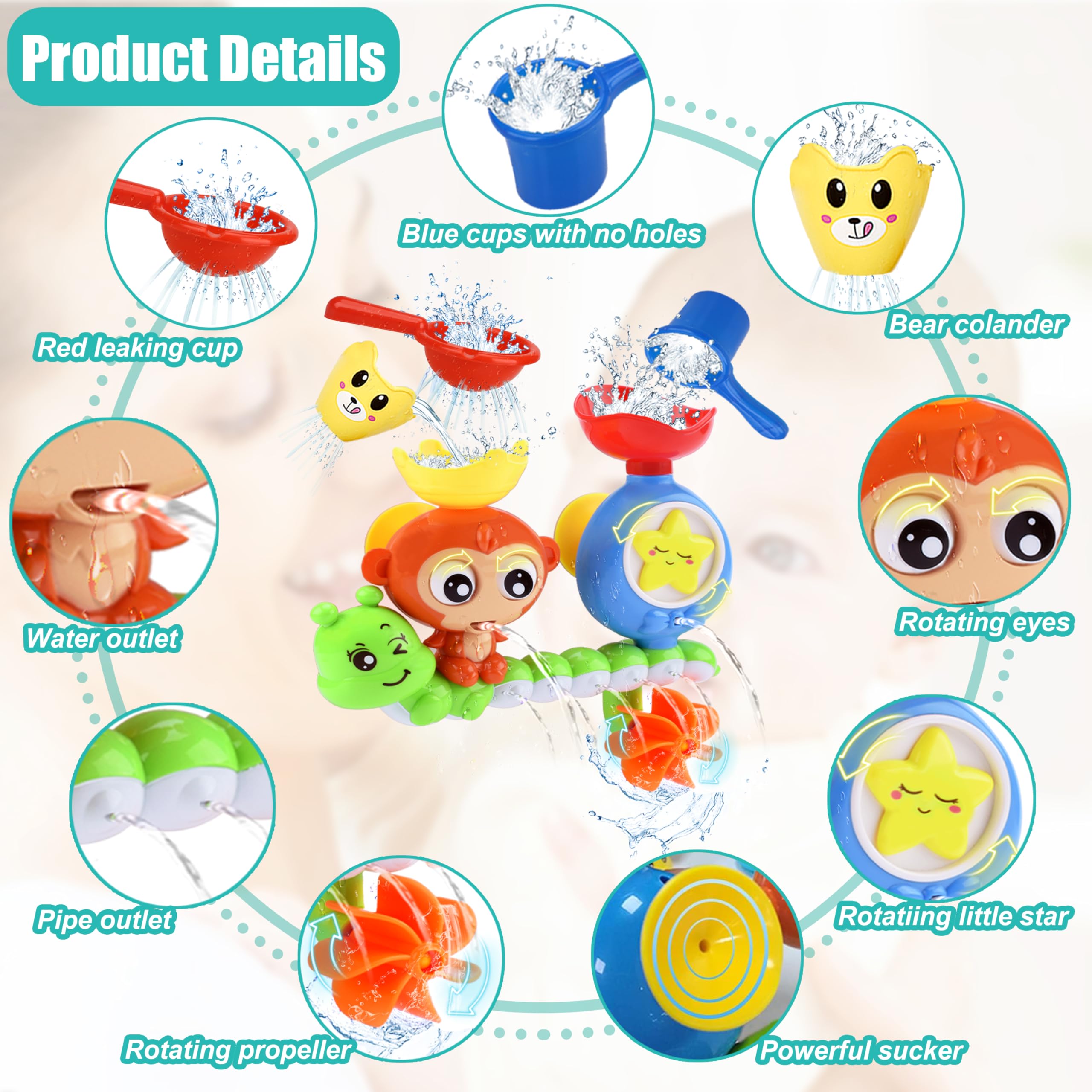 GOODLOGO cups play water encourages scooping and pouring practice