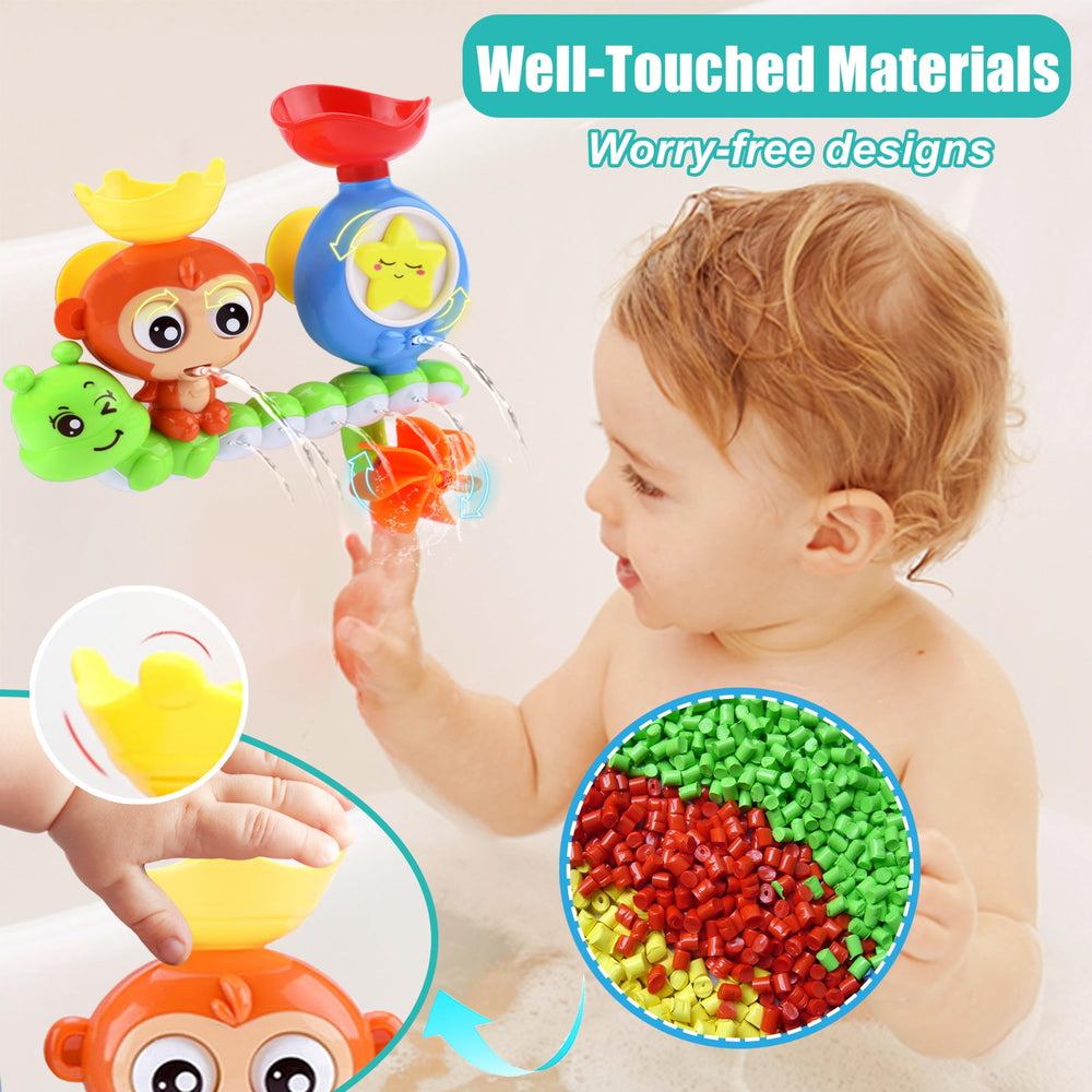 GOODLOGO propeller spins with water for dynamic bath action