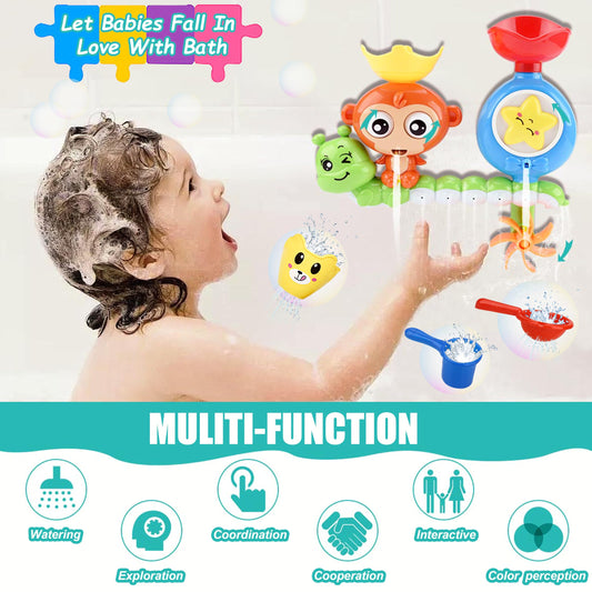 GOODLOGO bath toy star gear spins to boost fine motor play