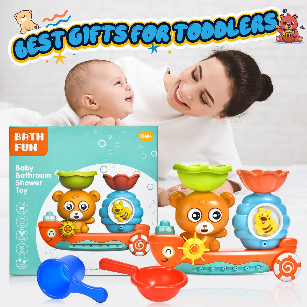 GOODLOGO Bear bath toy colorful set enhances bath time.