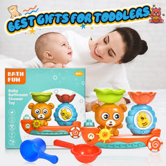 GOODLOGO Bear bath toy colorful set enhances bath time.