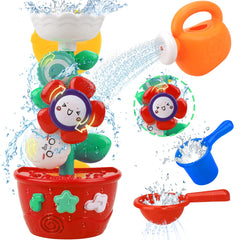 GOODLOGO girl bath toys set with flowers and cups fosters imaginative water play