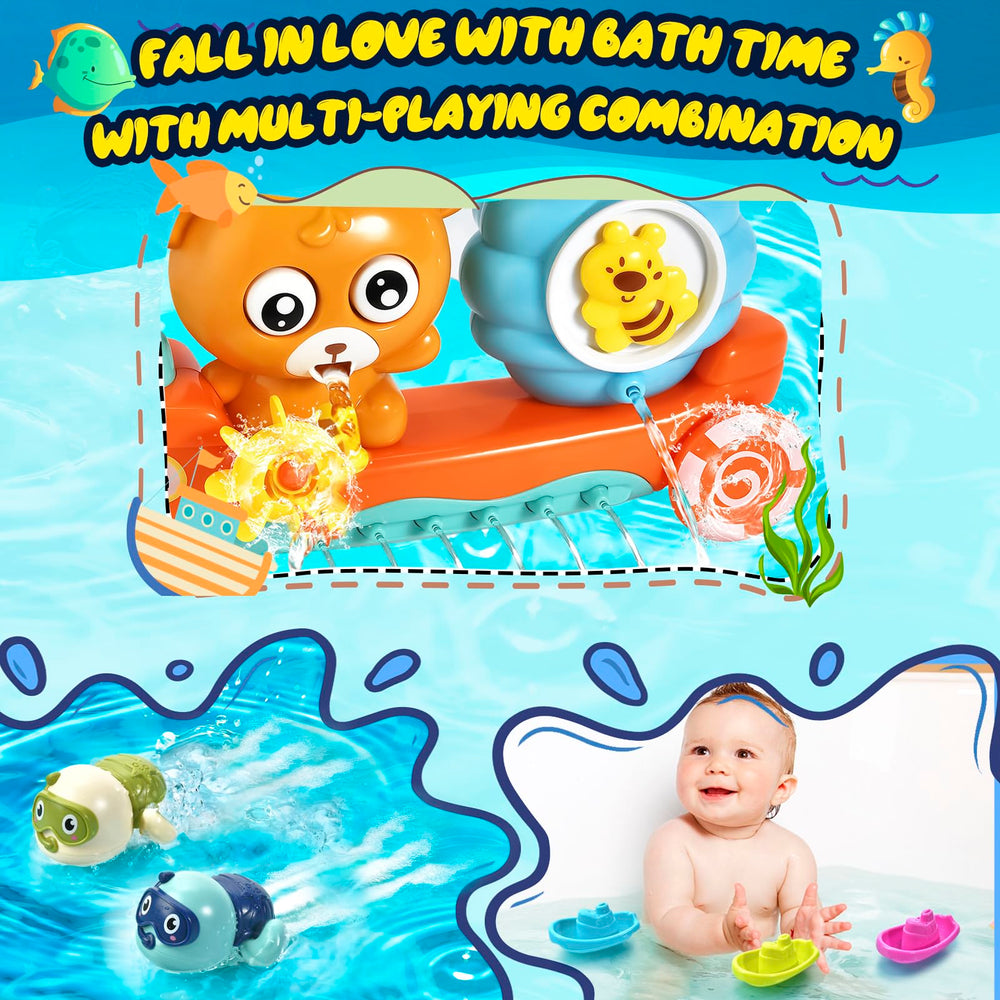 GOODLOGO turtle gear rotation invites cause-and-effect exploration in water.