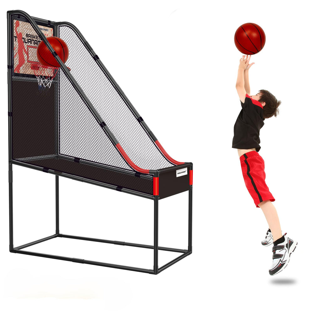 GOODLYSPORTS arcade basketball hoop indoors for kids boosts coordination and active play