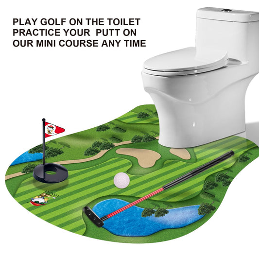 GOODLYSPORTS Toilet Golf putter offers compact practice on demand for busy golfers.