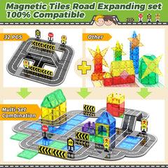 Goodtiles curved road tile for smooth, engaging racing layouts for imaginative play.