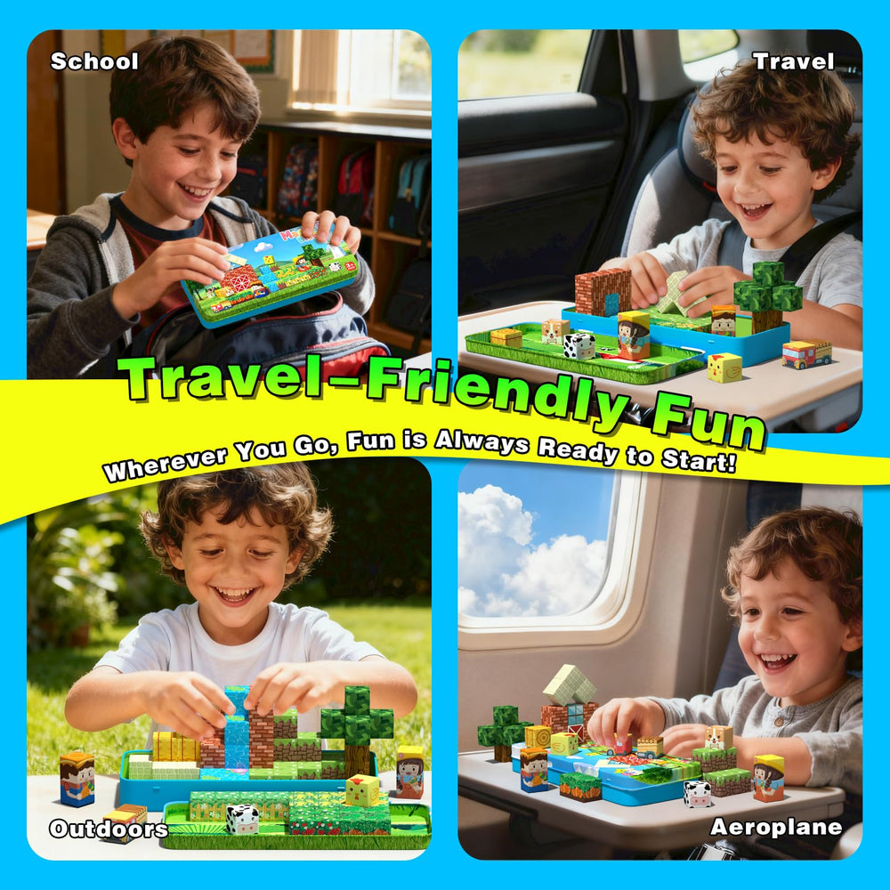 Goodtiles farm-themed patterns inspire creative storytelling during playtime.