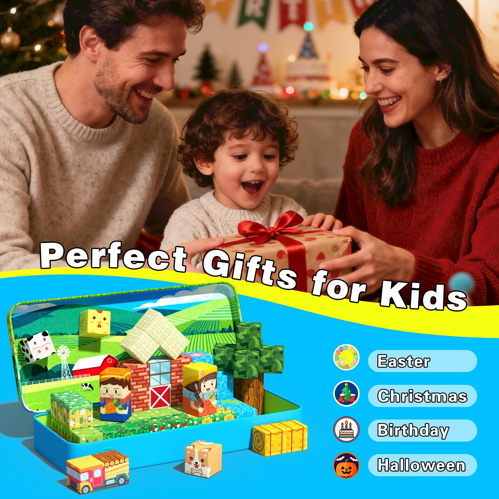 Goodtiles gift-ready set for kids ages 3–8 encourages screen-free fun.