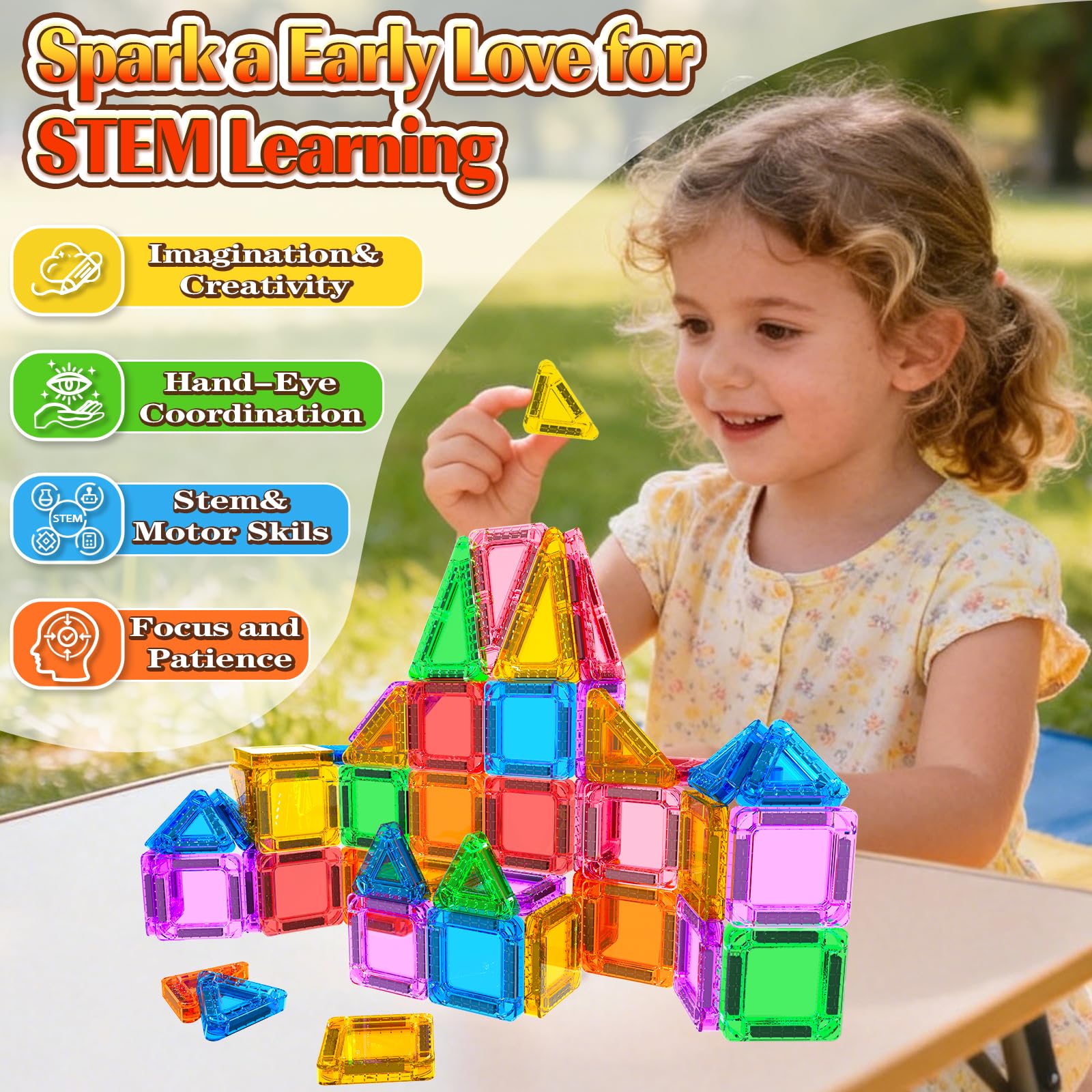 Goodtiles Magnetic Tiles inspire imaginative building anywhere, from car trips to home play.