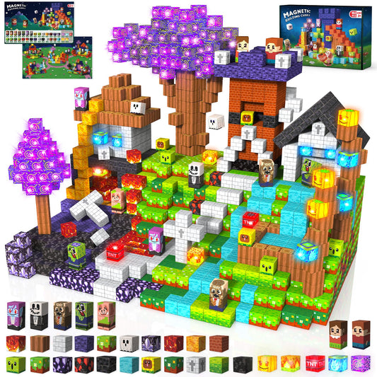 Goody King 150pcs magnetic blocks assembled, teaching early engineering through hands-on play.