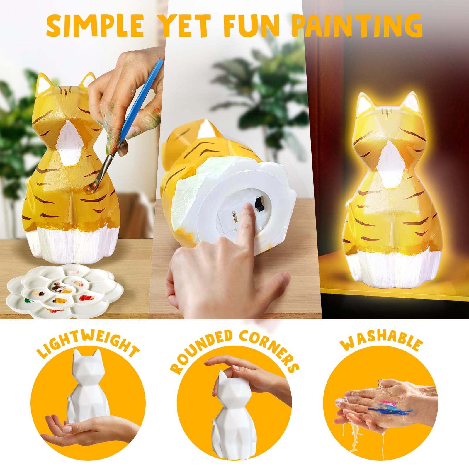 Goody King Four Brushes: smooth application for kids' painting sessions.