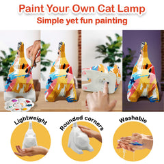 Goody King cat lamp after painting serves as a cozy night light