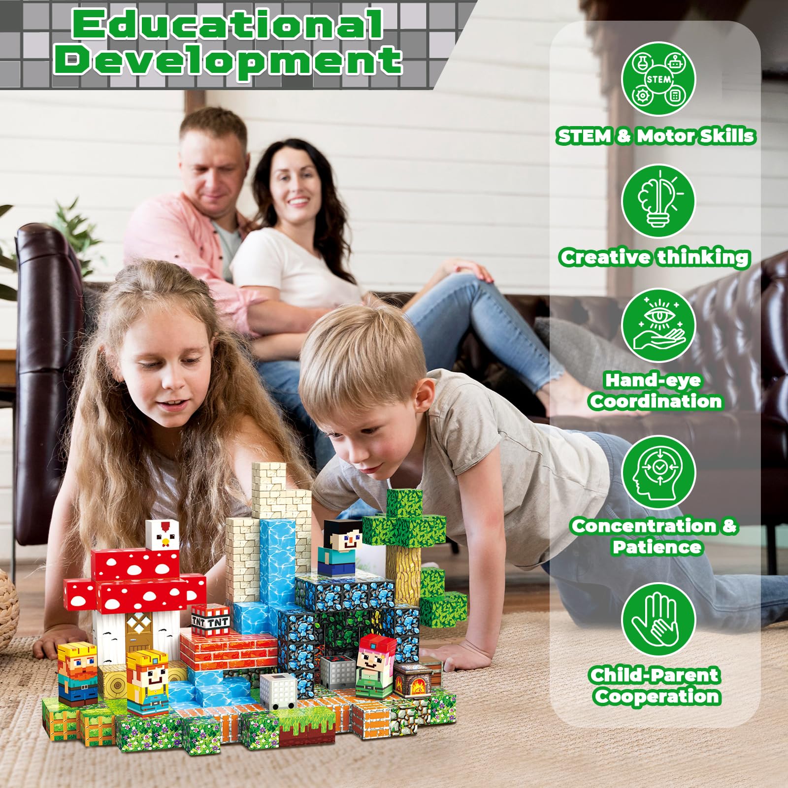 Goody King classroom set supports collaborative STEM learning with magnetic play.