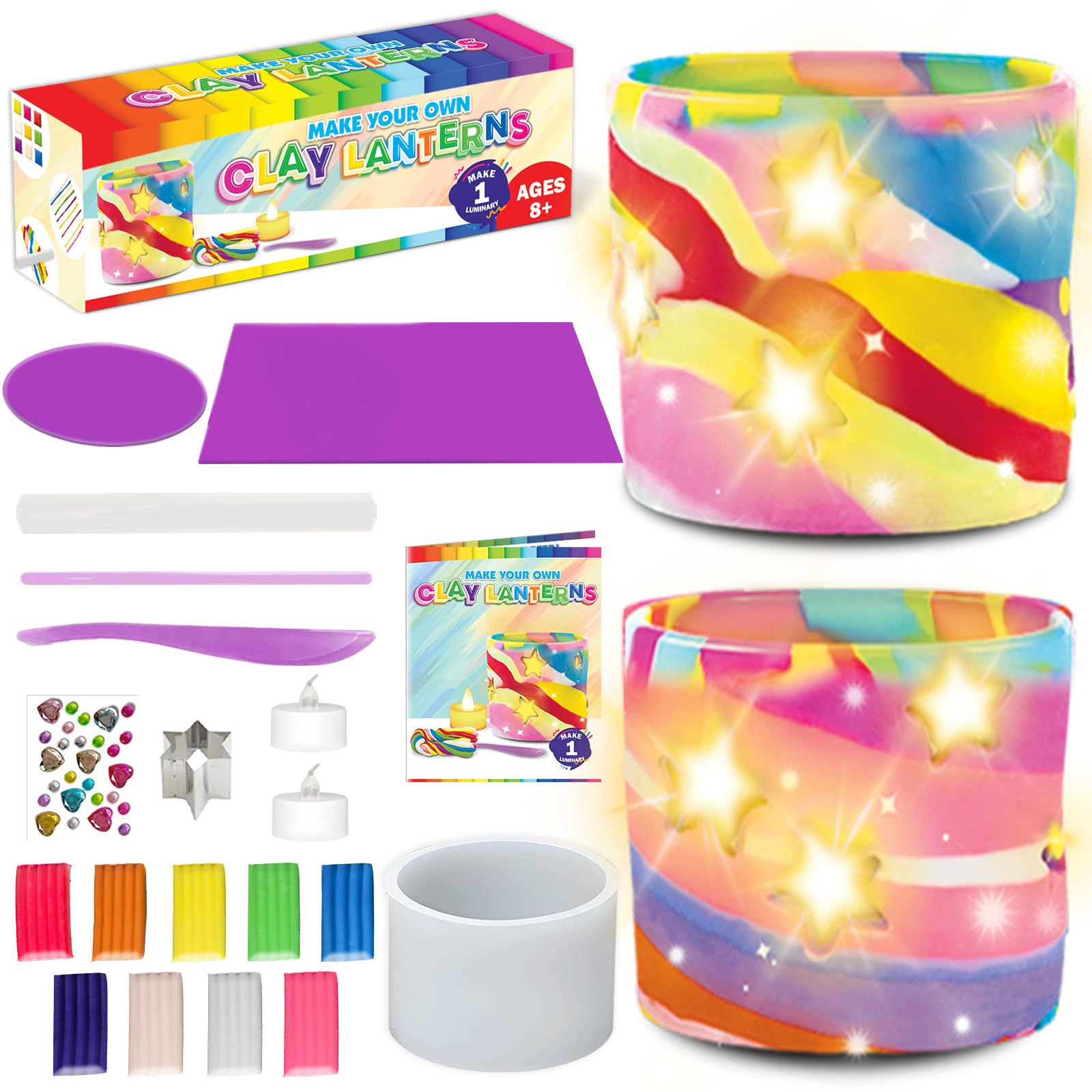 Goody King clay luminaries kit on table for kids' crafts and lanterns