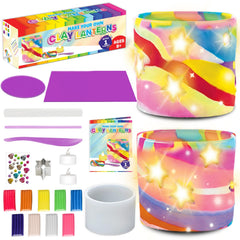Goody King clay luminaries kit on table for kids' crafts and lanterns