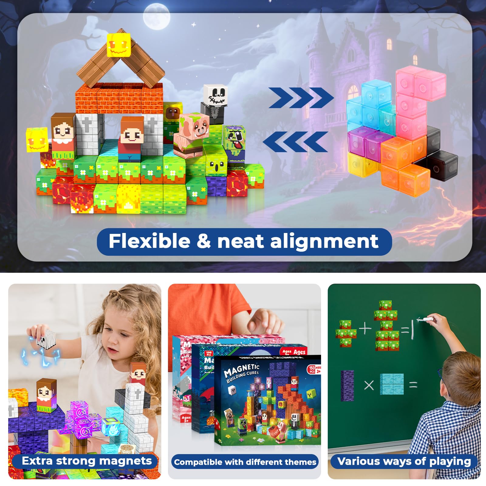 Goody King kids building creative structures during cooperative play and social interaction.