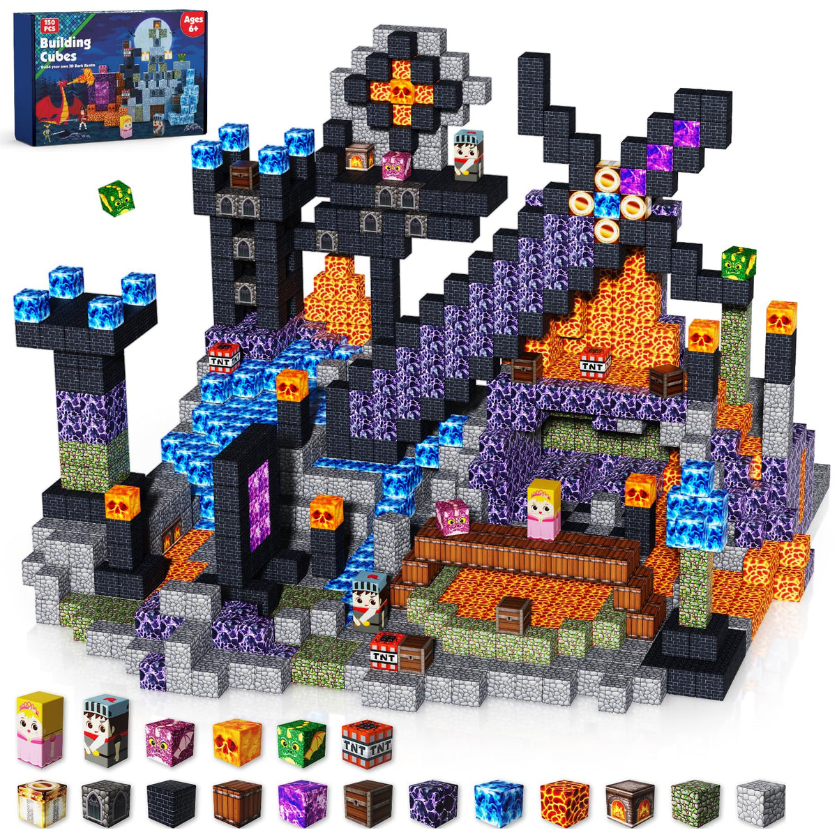 Goody King dark castle magnetic blocks for imaginative play and STEM exploration