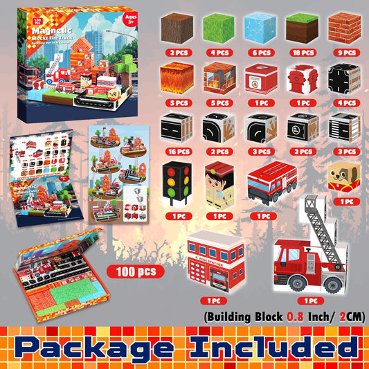 Goody King fire station building cubes for imaginative construction