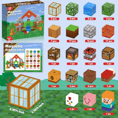 Goody King Magnetic Blocks showcasing 19 designs for varied building ideas.