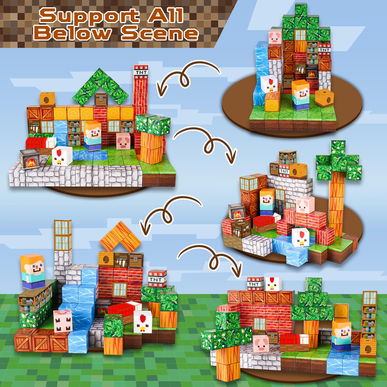 Goody King magnetic blocks provide stable constructions with strong magnets.