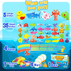 Goody King set with two nets and 30 sea creatures boosts hand-eye coordination.
