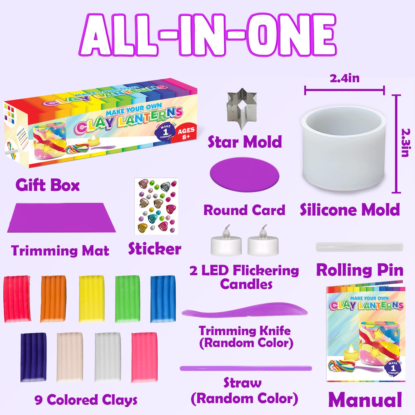 Goody King nine-color clay and tools enabling vibrant lantern designs