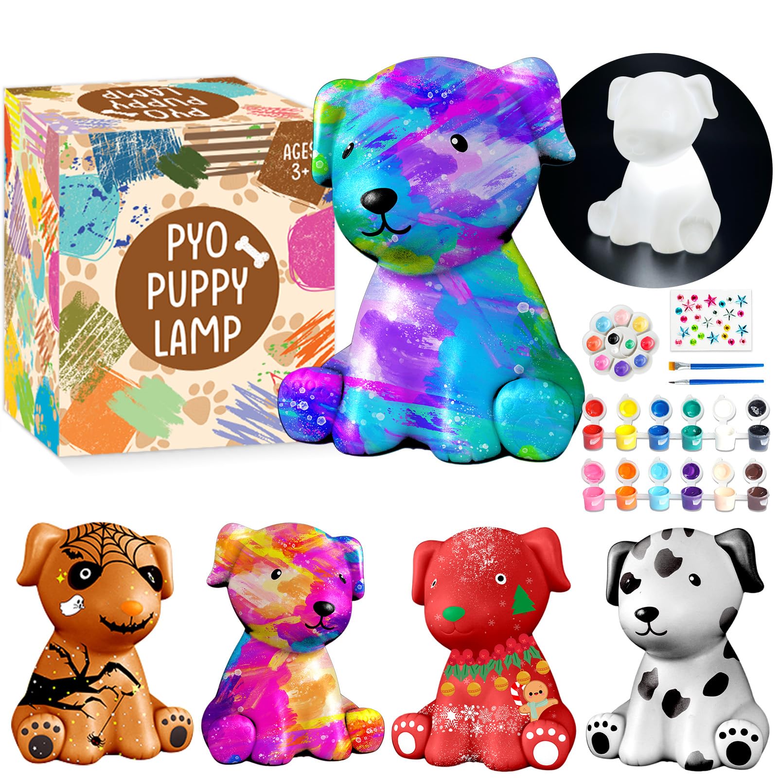 Goody King Paint Your Own Dog Lamp Kit dog lamp for creative play and lighting