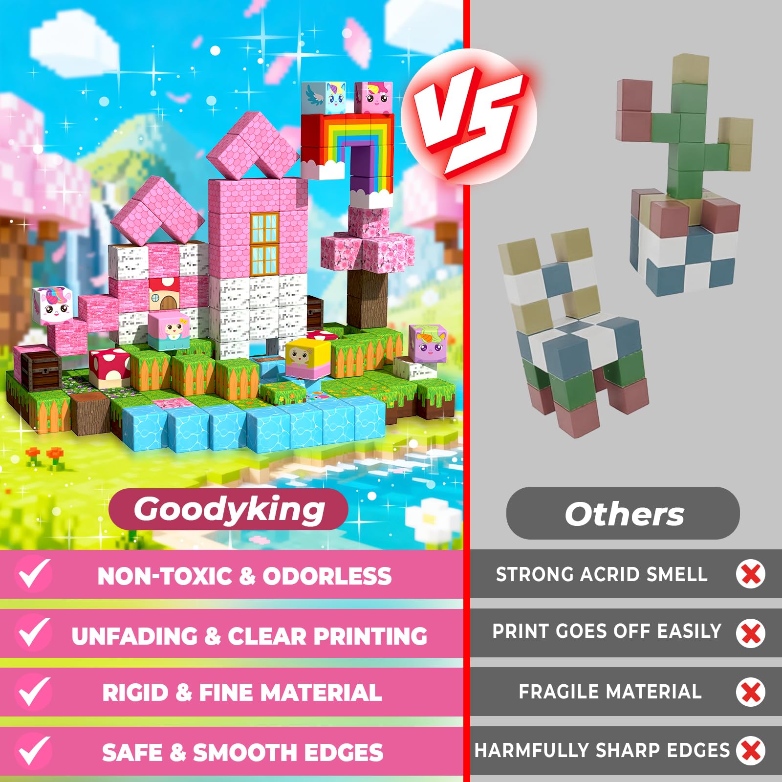 Goody King magnetic blocks as a hands-on sensory STEM toy