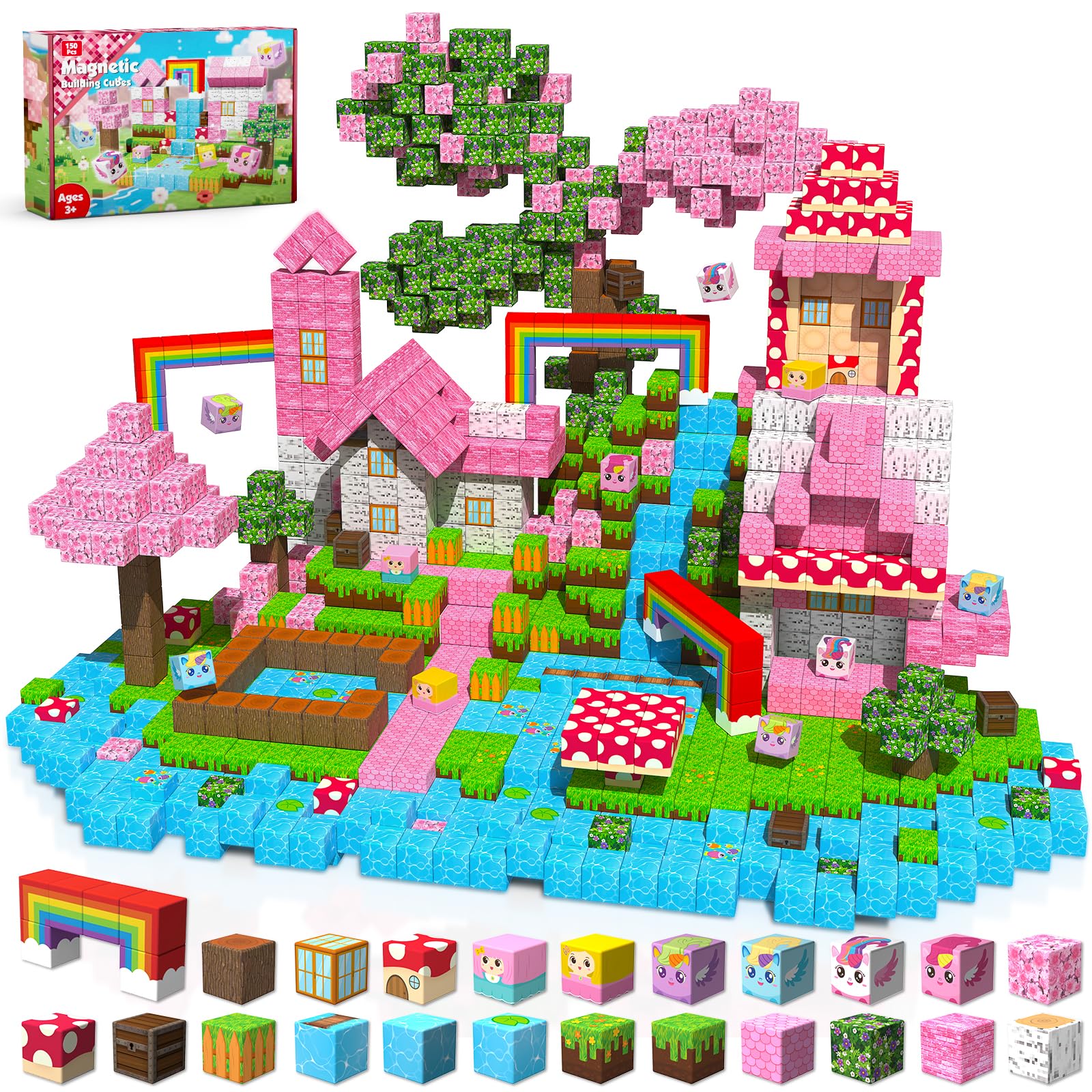Goody King unicorn magnetic blocks for creative STEM play