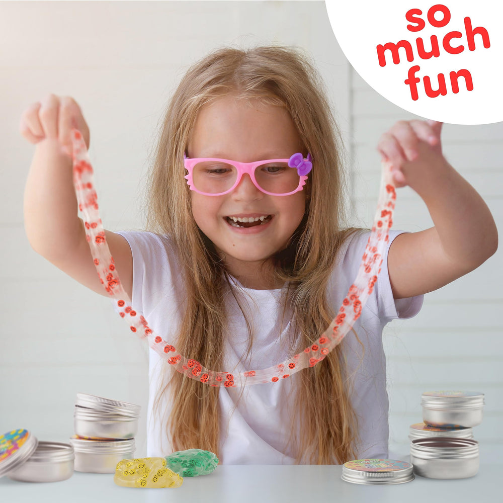 Goody Putty Emoji Orange Tin encourages concentration and hands-on exploration