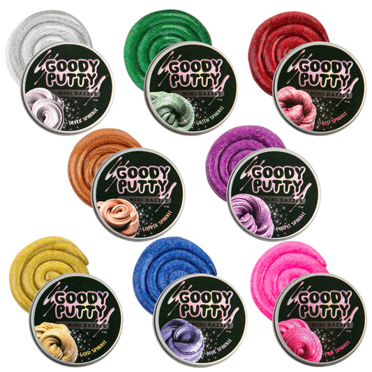 Goody Putty Mini Dazzle Tin Glitter Blue for tactile play and sensory fun