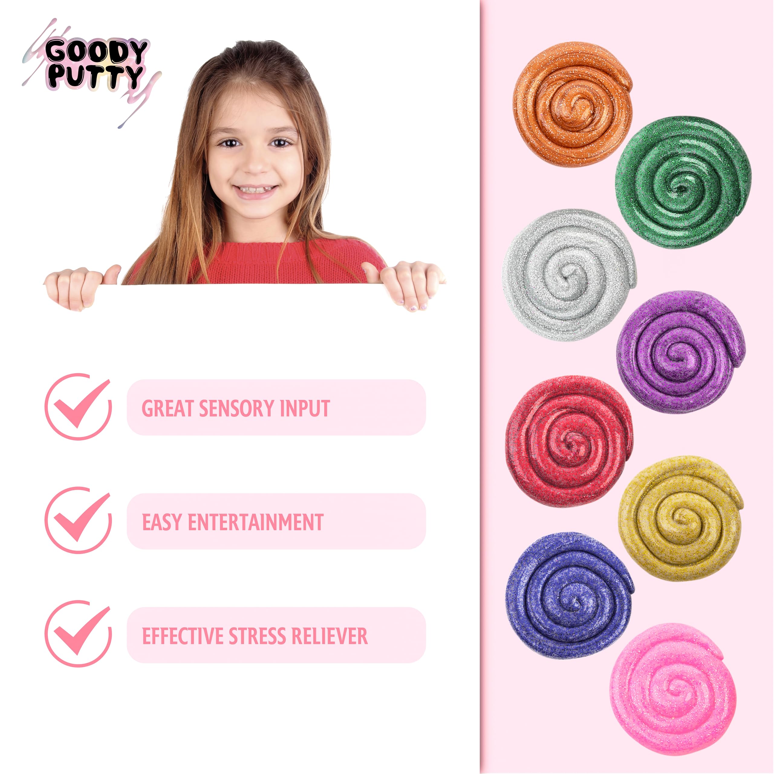 Goody Putty Mini Dazzle Tin Glitter Green for calming sensory play
