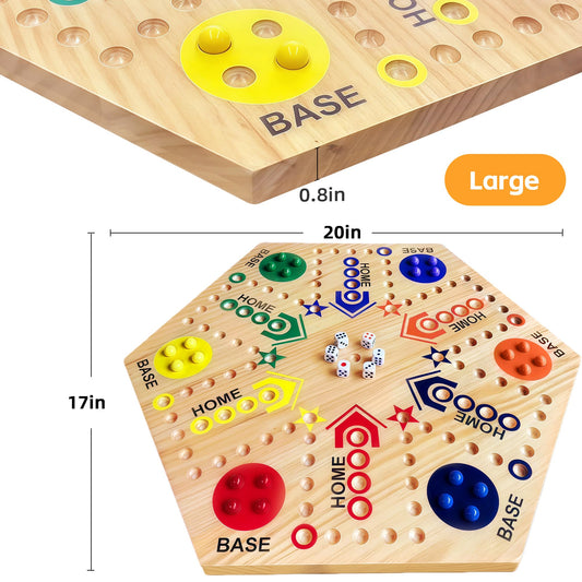 Googgoing color-painted marbles help players track pieces quickly during rounds