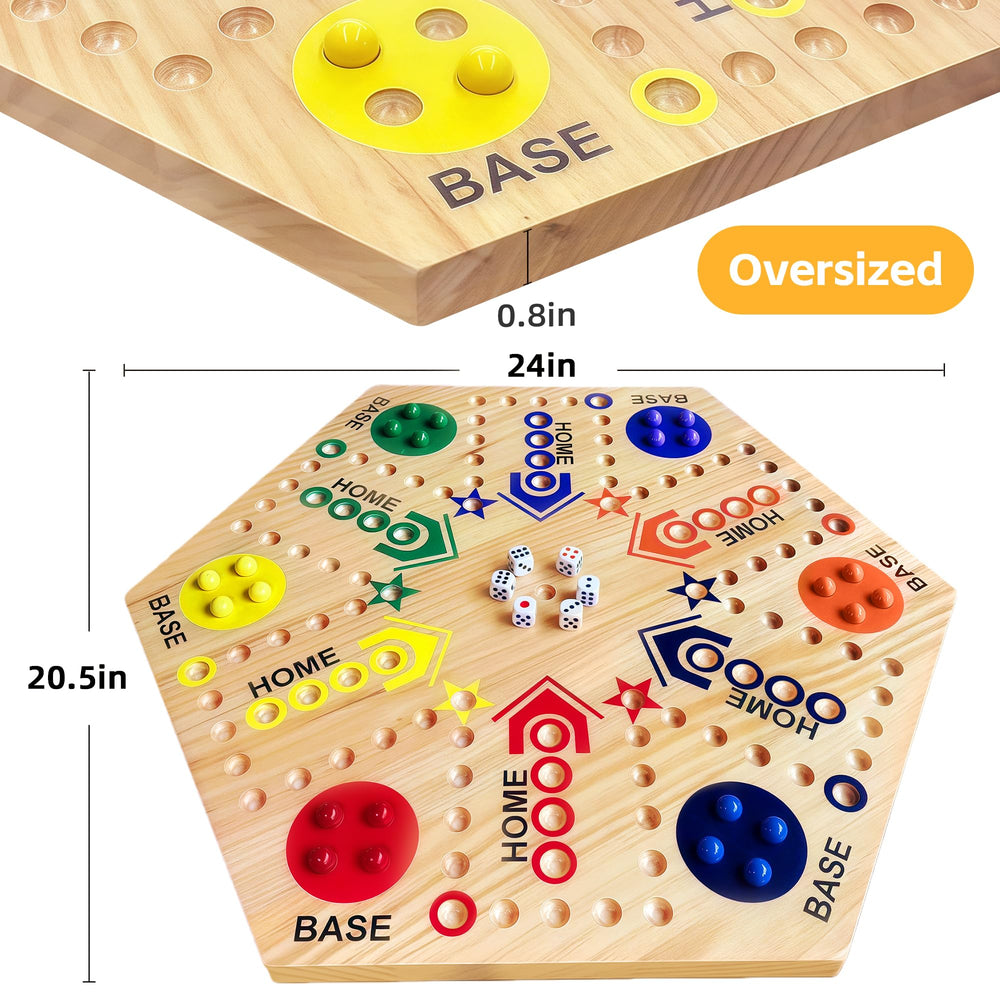 Googgoing Wooden board with color-start and finish paths for easy navigation