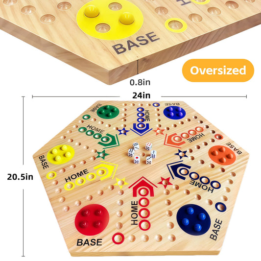 Googgoing Wooden board with color-start and finish paths for easy navigation