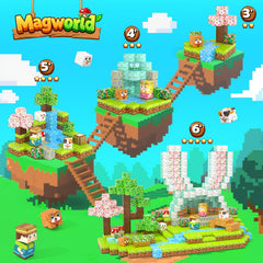 Gooidea 200 magnetic blocks lawn and river scene supports exploration