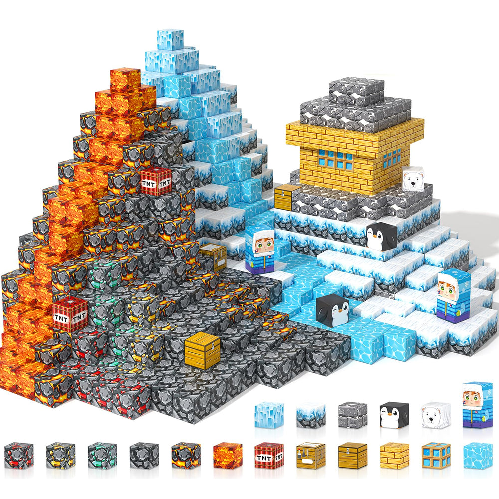 Gooidea ice-fire-world-magnetic-blocks for creative exploration at home
