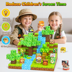 Gooidea Jungle Adventure forest river scene invites creative construction and storytelling.
