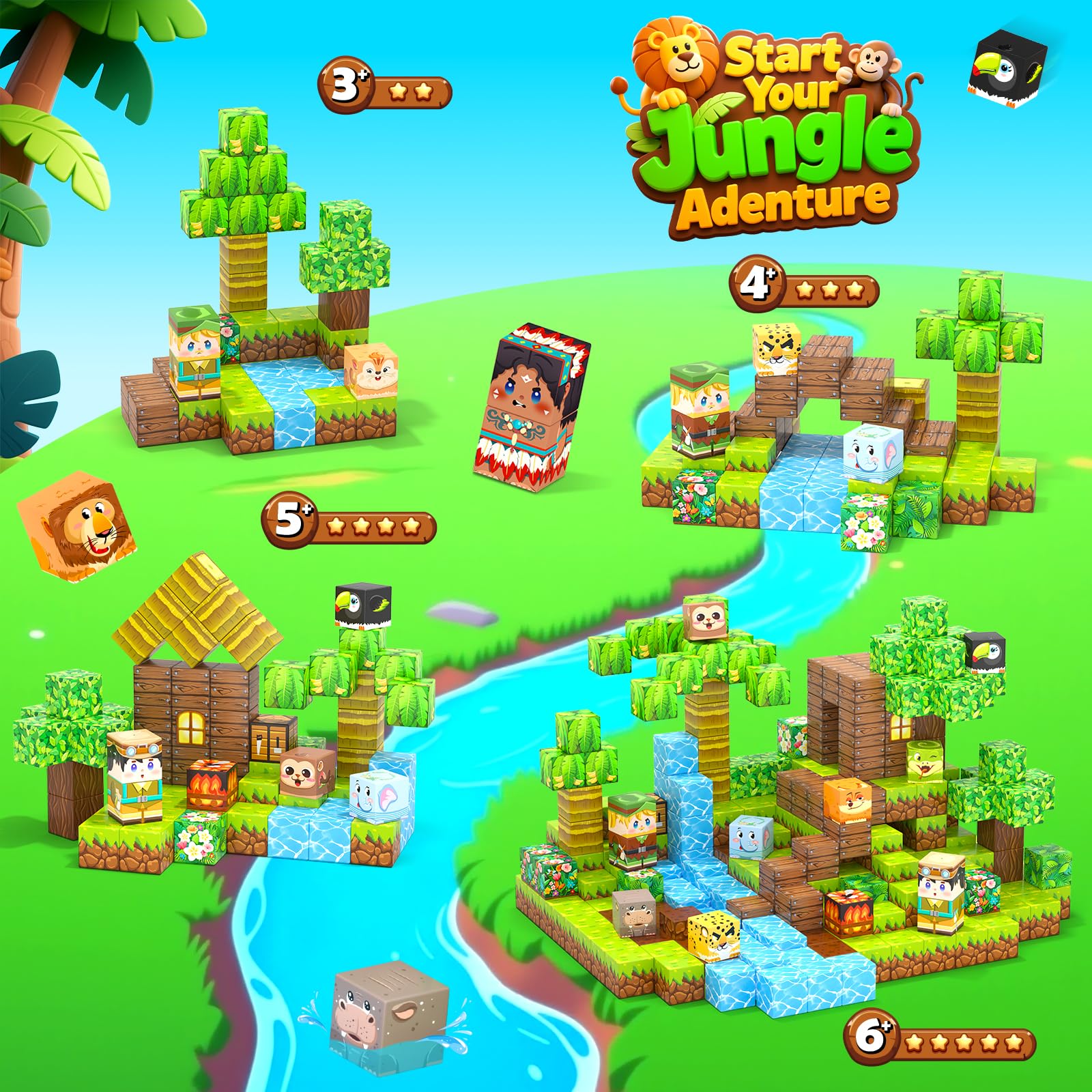 Gooidea Jungle Adventure comes with a handy storage bag for travel and cleanup.