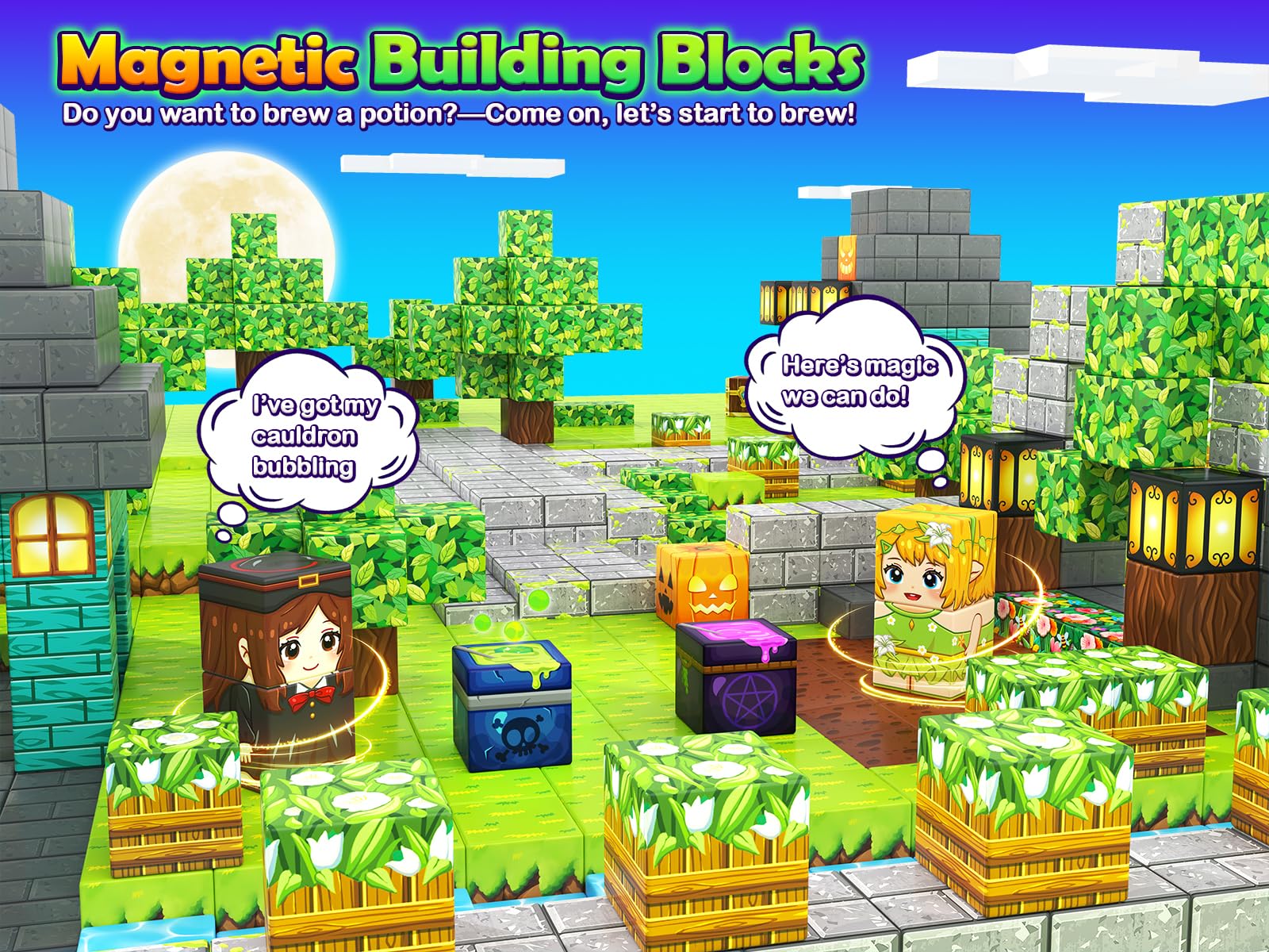 Gooidea Magnetic Blocks fairy garden invites gentle sensory exploration and calm focus.