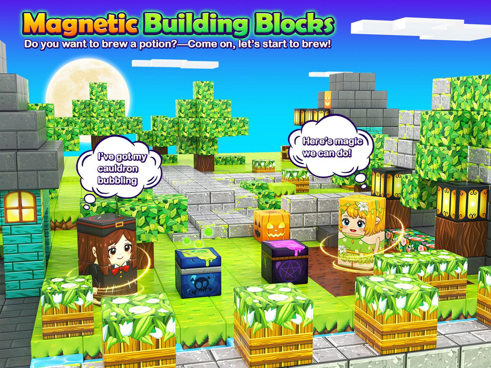 Gooidea Magnetic Blocks fairy garden invites gentle sensory exploration and calm focus.