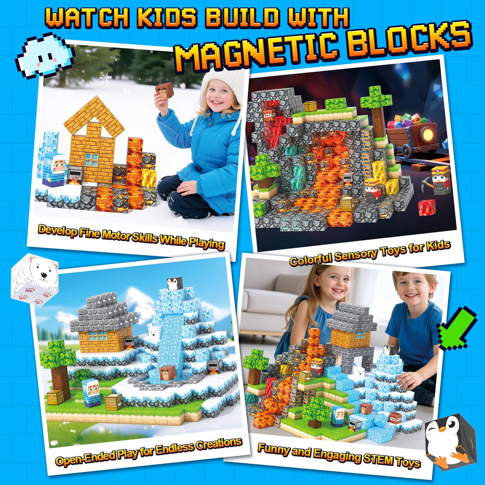 Kids explore creativity with Gooidea blocks for endless building ideas.