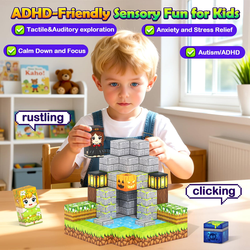 Gooidea Magnetic Blocks screen-free STEM fun supports spatial awareness and exploration.