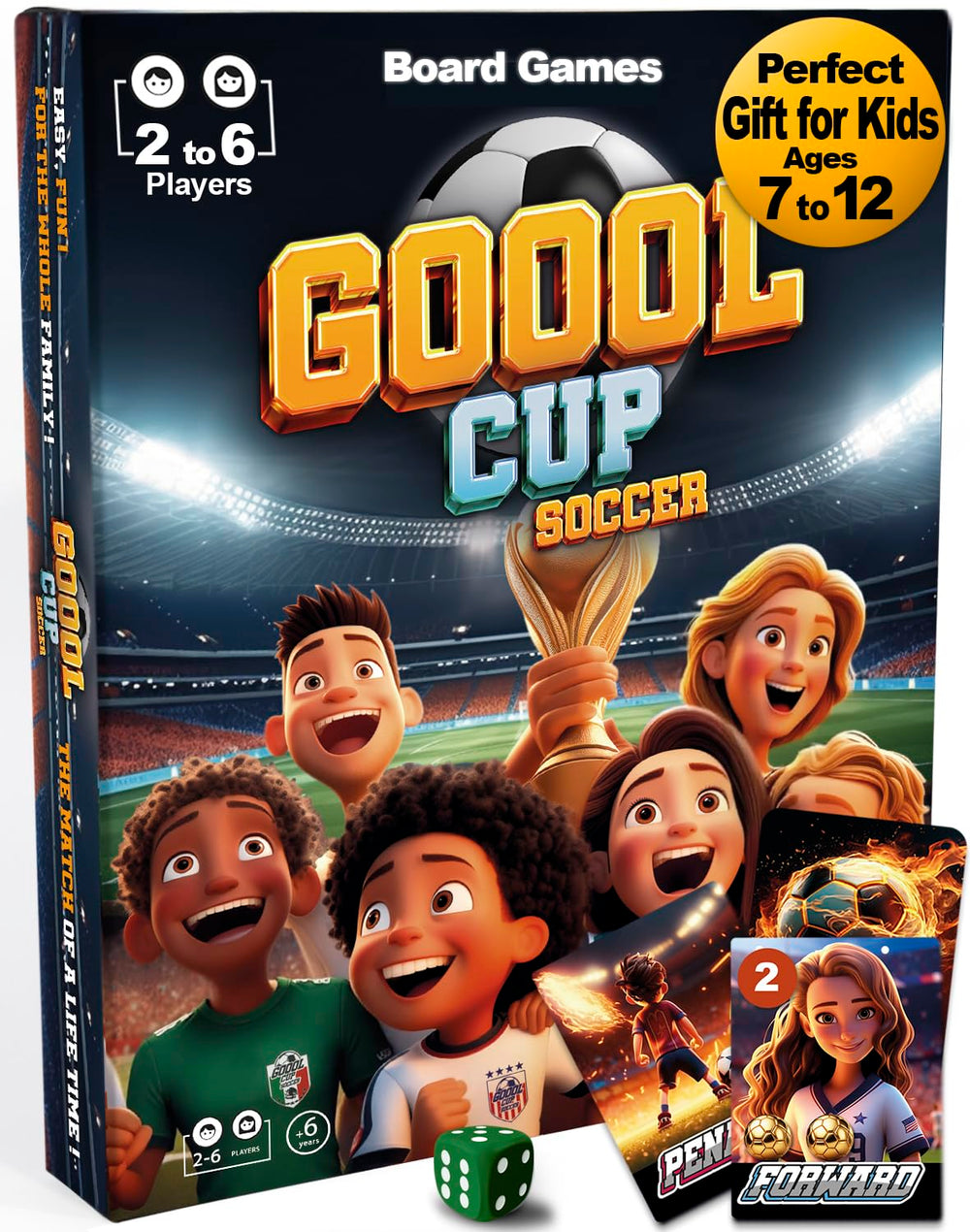 GOOOL CUP Soccer Board Game cards for quick, exciting play