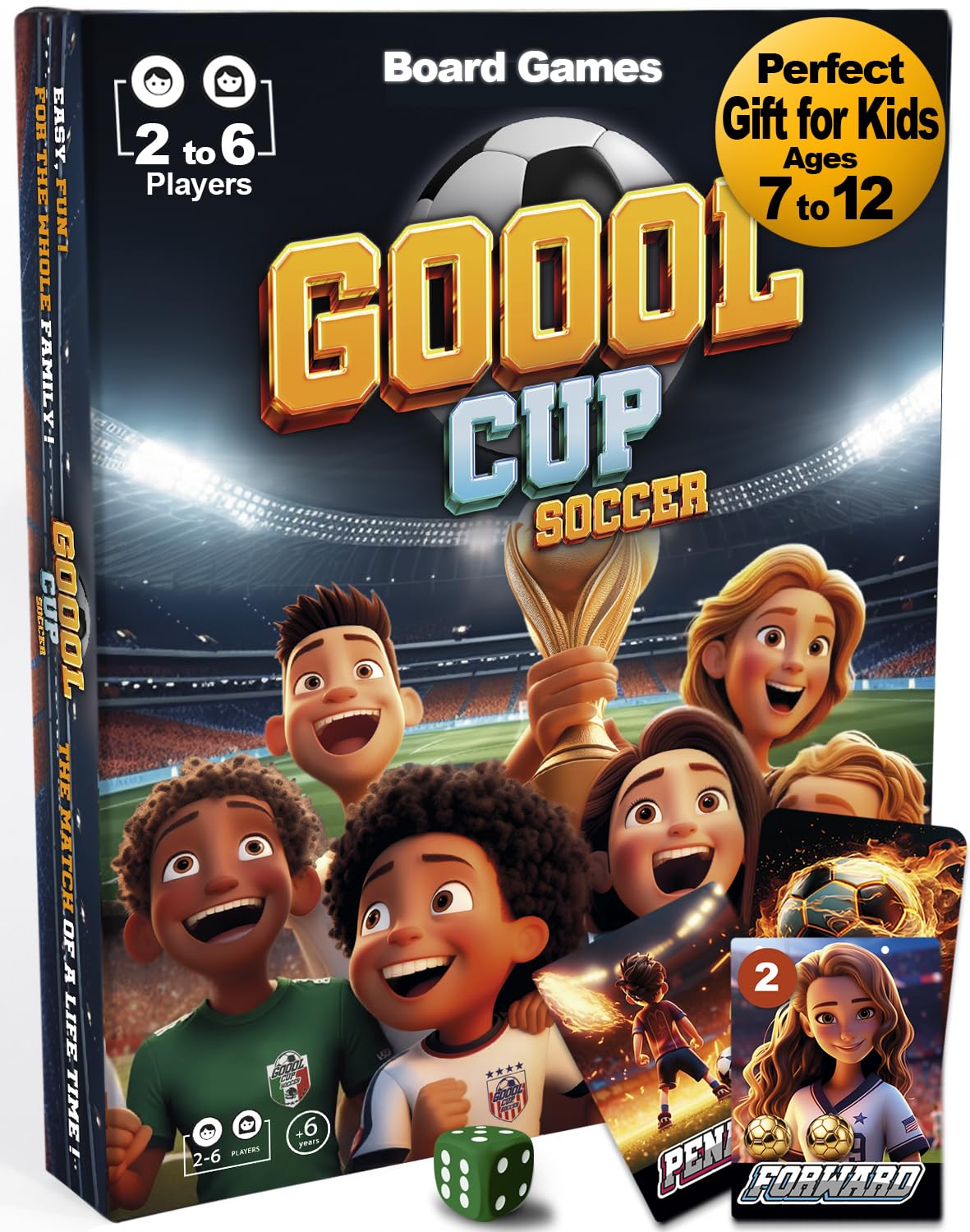 GOOOL CUP Soccer Board Game cards for quick, exciting play