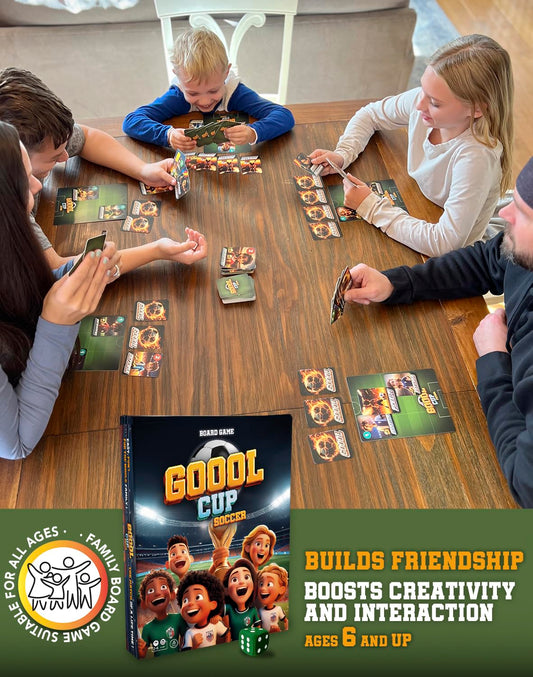 GOOOL CUP Soccer Board Game dice ready for action and strategy