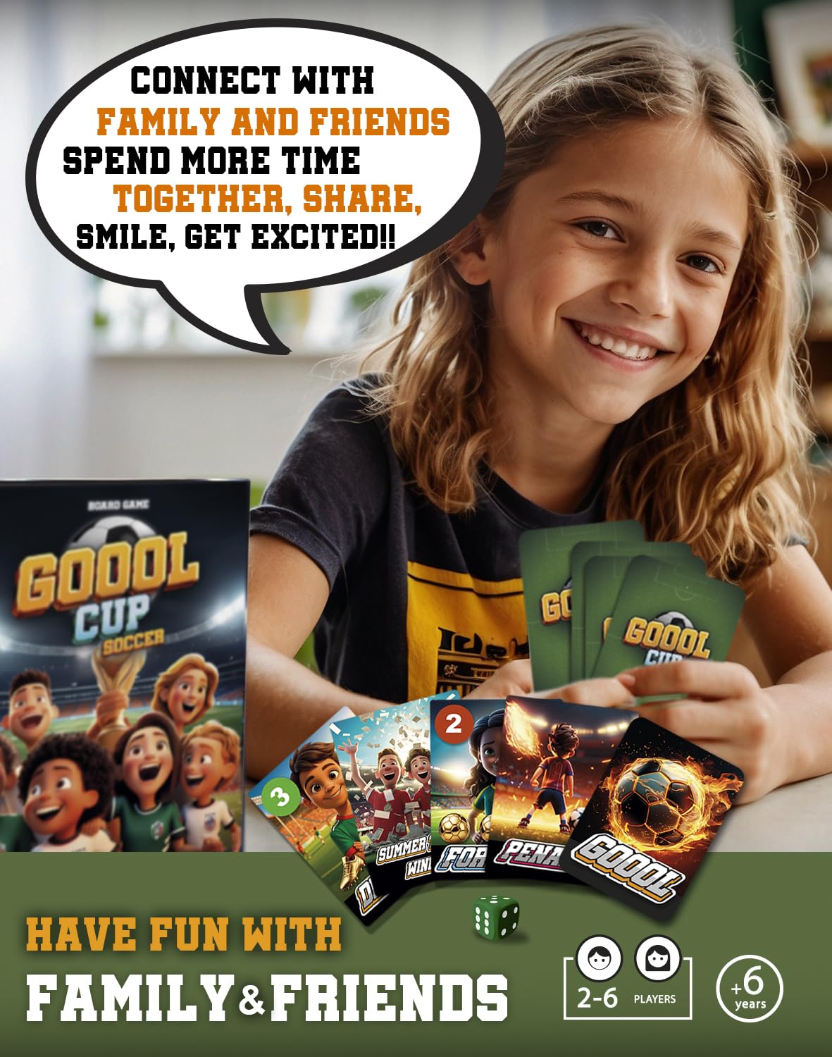 GOOOL CUP Soccer Board Game family playing a screen-free game